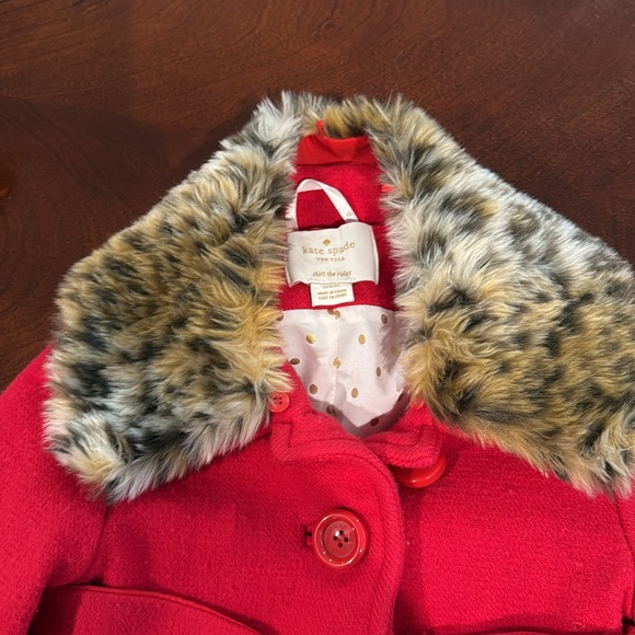 Kate Spade Red Girls Coat - Picture 3 of 6